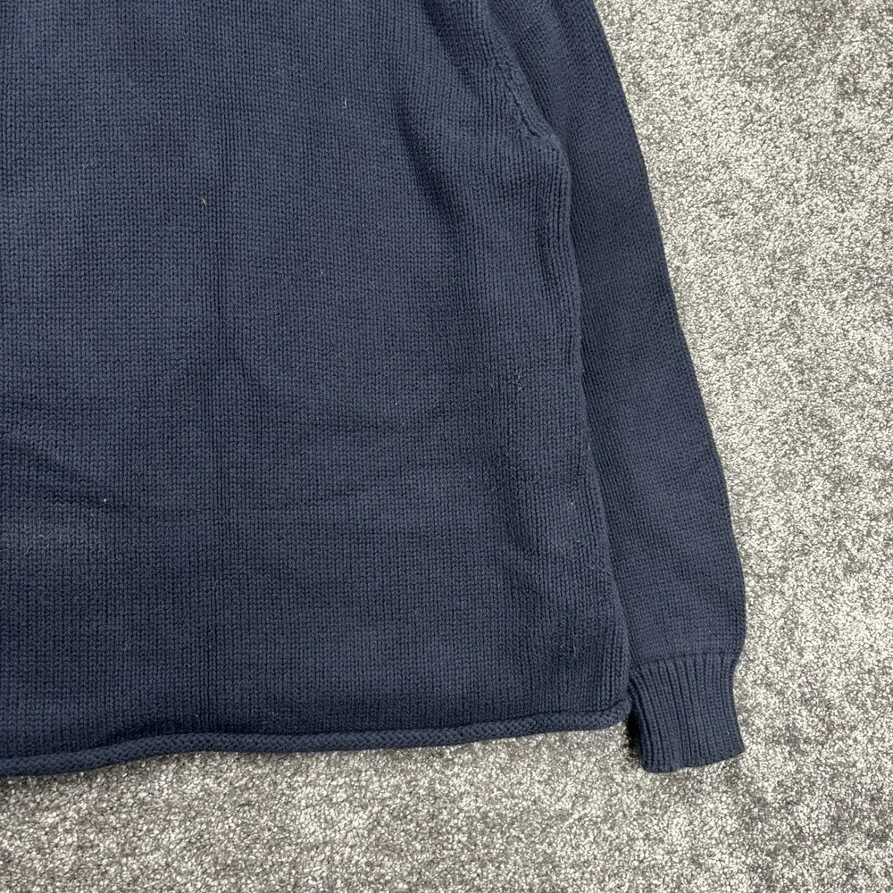 J.Crew 1988 Cotton Rollneck Knit Sweater Mens Small Blue J0782 Oarsman